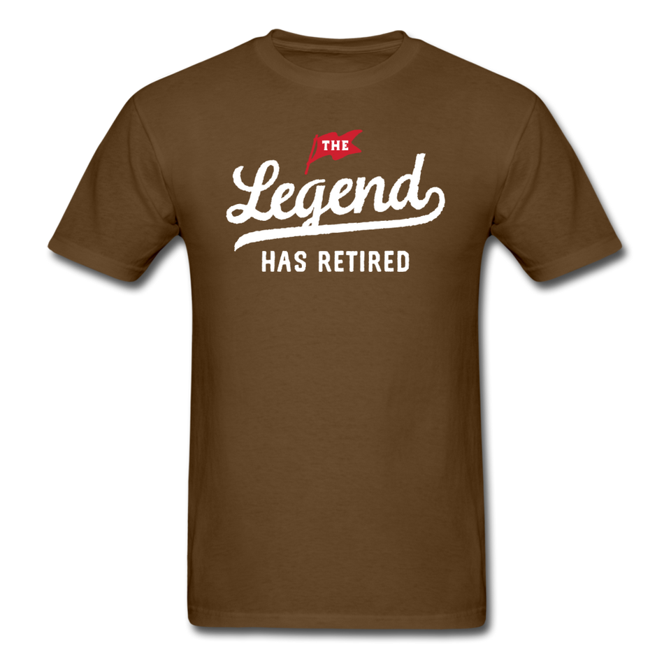 The Legend Has Retired Men's Funny T-Shirt - brown