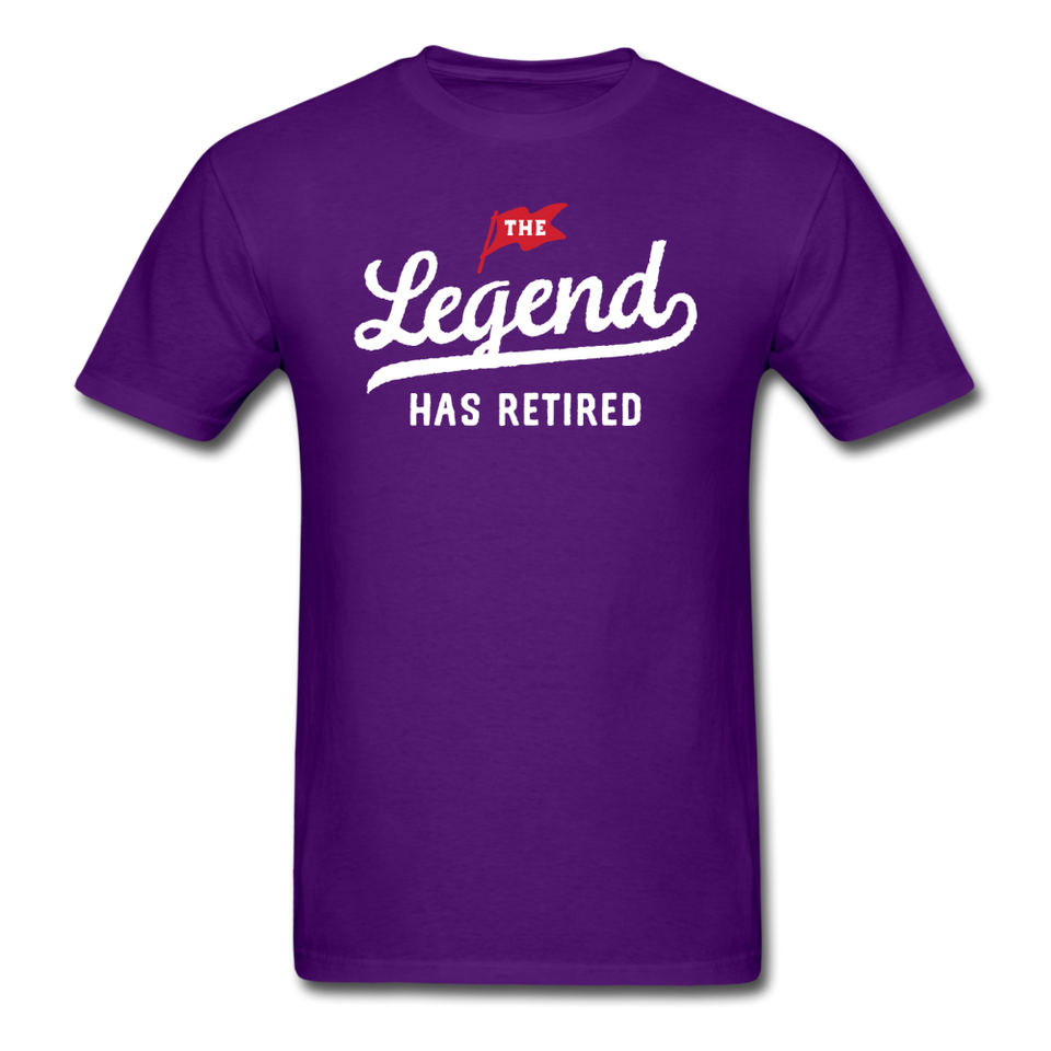 The Legend Has Retired Men's Funny T-Shirt - purple
