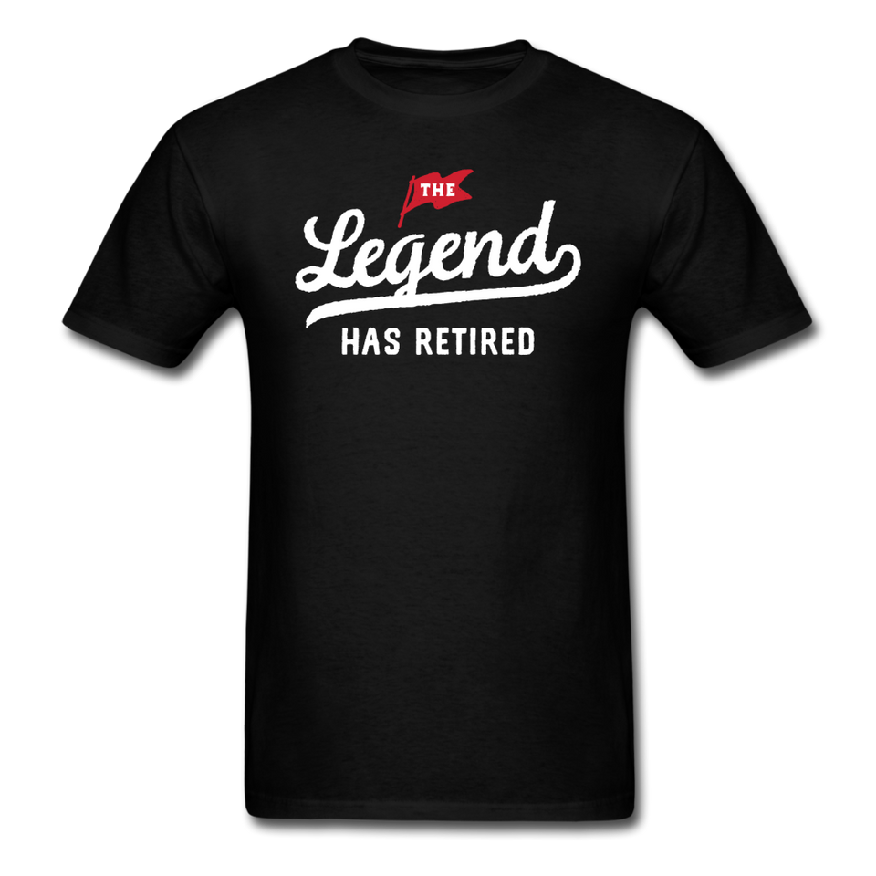 The Legend Has Retired Men's Funny T-Shirt - black