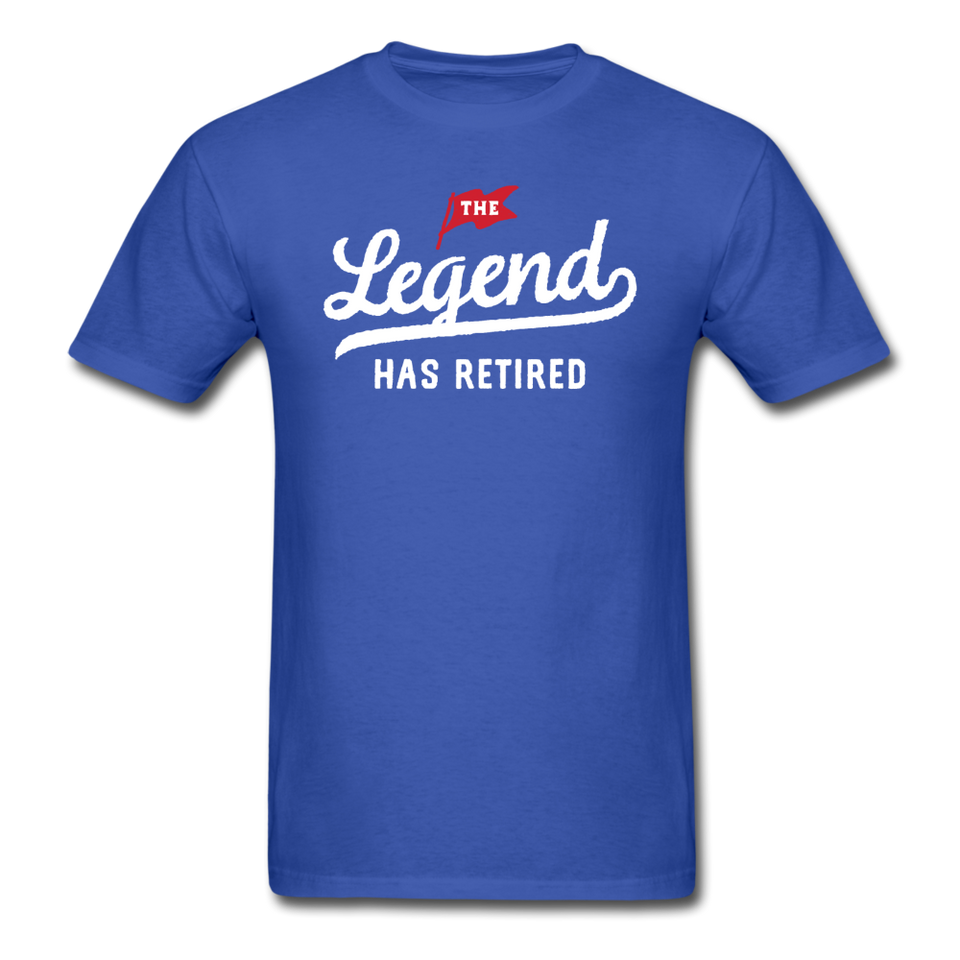 The Legend Has Retired Men's Funny T-Shirt - royal blue