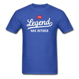 The Legend Has Retired Men's Funny T-Shirt - royal blue