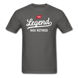 The Legend Has Retired Men's Funny T-Shirt - charcoal