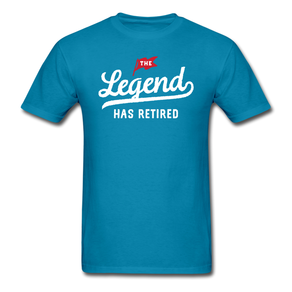 The Legend Has Retired Men's Funny T-Shirt - turquoise
