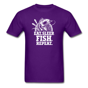 Eat. Sleep. Fish. Repeat. - purple