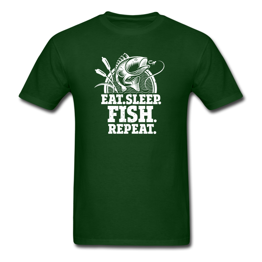 Eat. Sleep. Fish. Repeat. - forest green