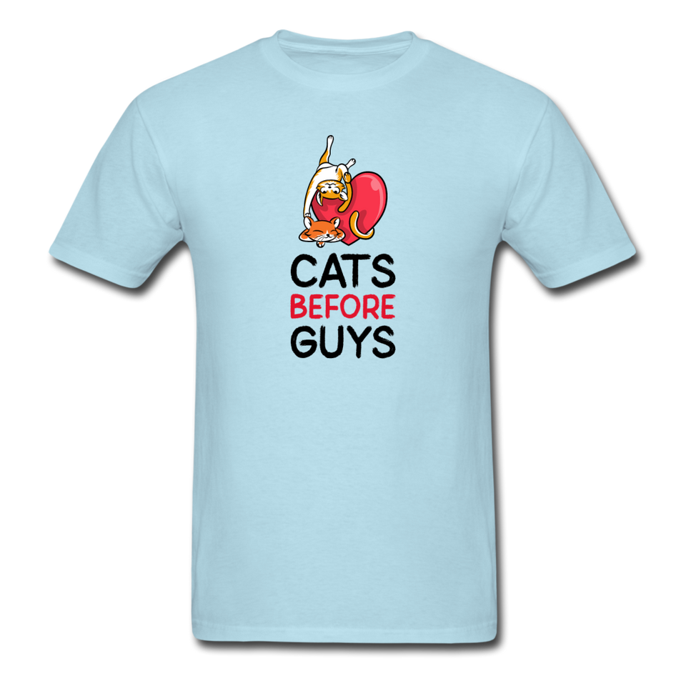 Cats Before Guys - powder blue