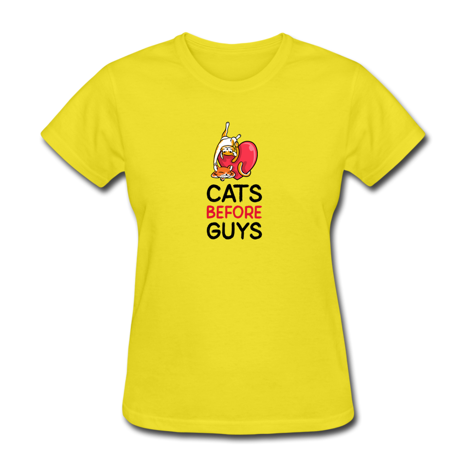 Cats Before Guys - yellow