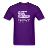 Grandpa Knows Everything - purple