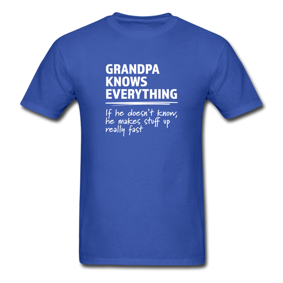 Grandpa Knows Everything - royal blue