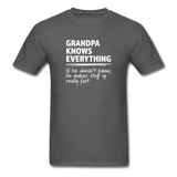 Grandpa Knows Everything - charcoal