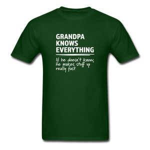 Grandpa Knows Everything - forest green