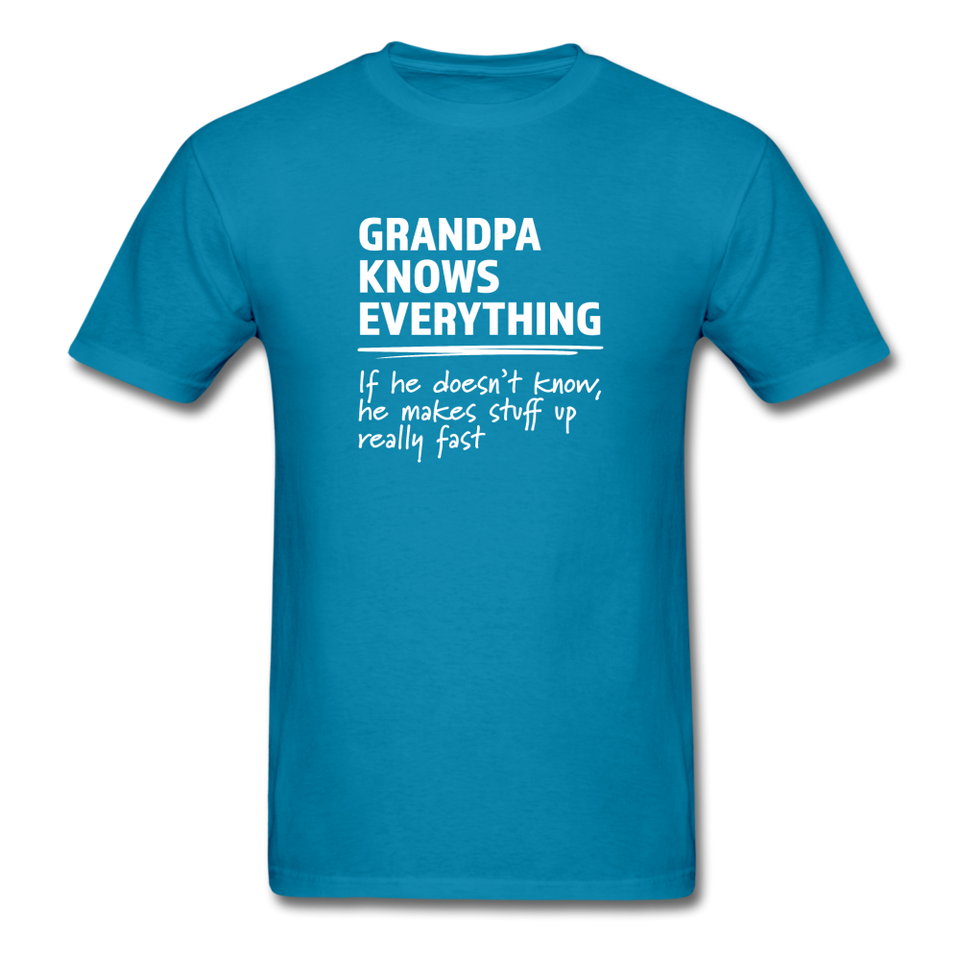 Grandpa Knows Everything - turquoise