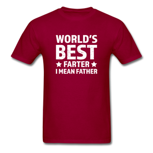 World's Best Farter, I Mean Father - dark red
