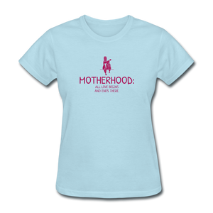 Motherhood All Love Begins And Ends There - powder blue