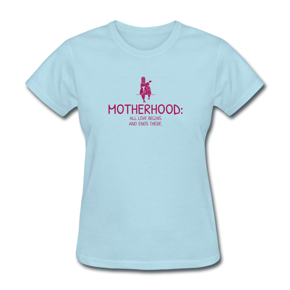 Motherhood All Love Begins And Ends There - powder blue