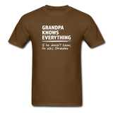 Grandpa Knows Everything, He Asks Grandma - brown