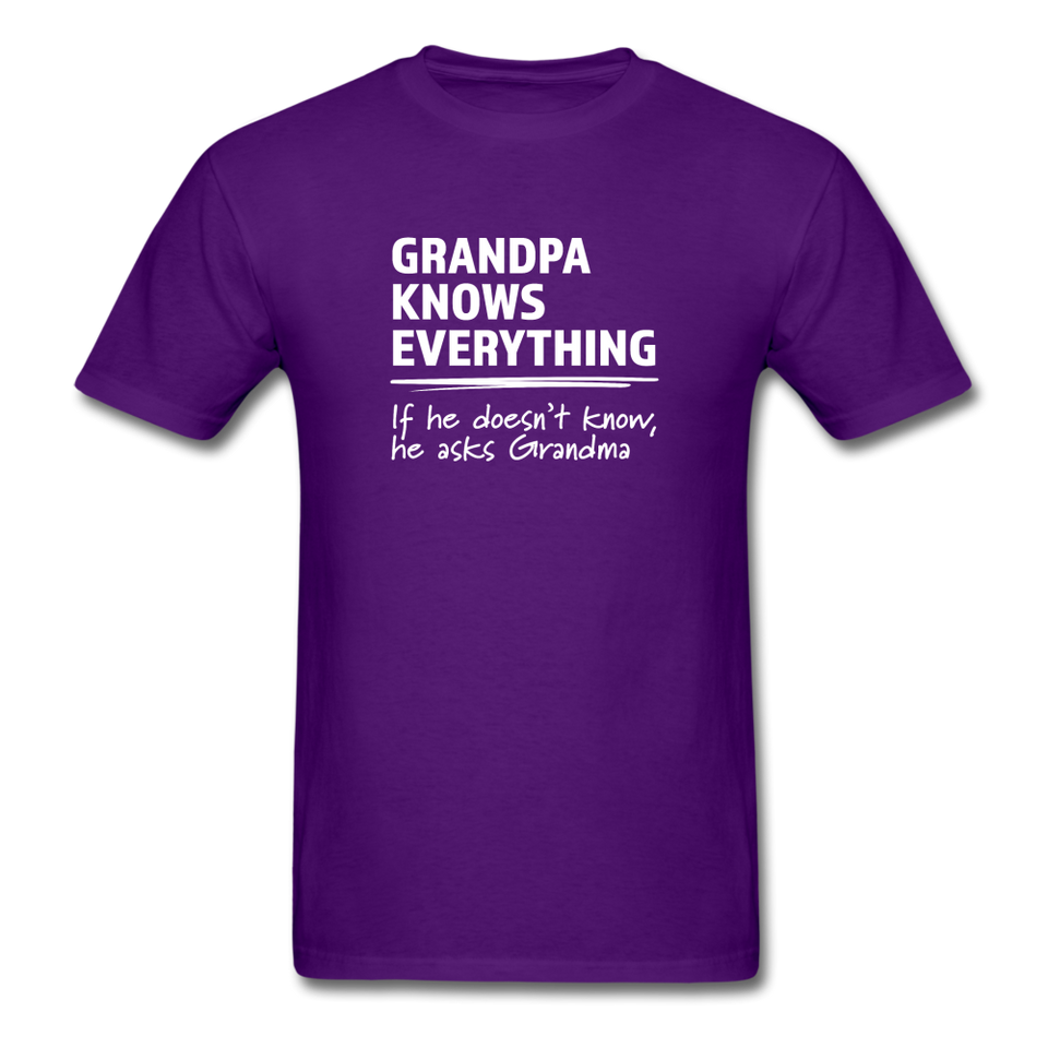 Grandpa Knows Everything, He Asks Grandma - purple