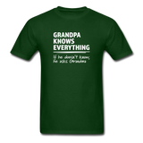 Grandpa Knows Everything, He Asks Grandma - forest green