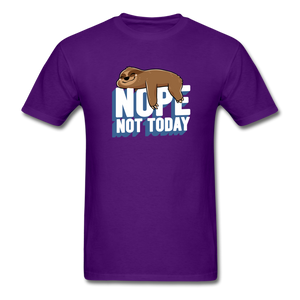 Nope, Not Today Lazy Sloth (Dark) - purple