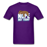 Nope, Not Today Lazy Sloth (Dark) - purple