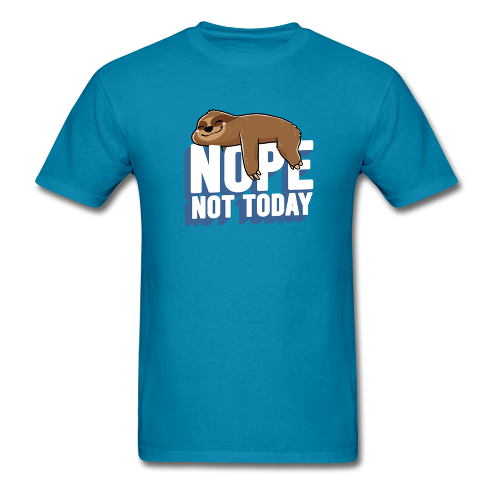 Nope, Not Today Lazy Sloth (Dark) - turquoise