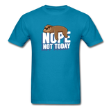 Nope, Not Today Lazy Sloth (Dark) - turquoise