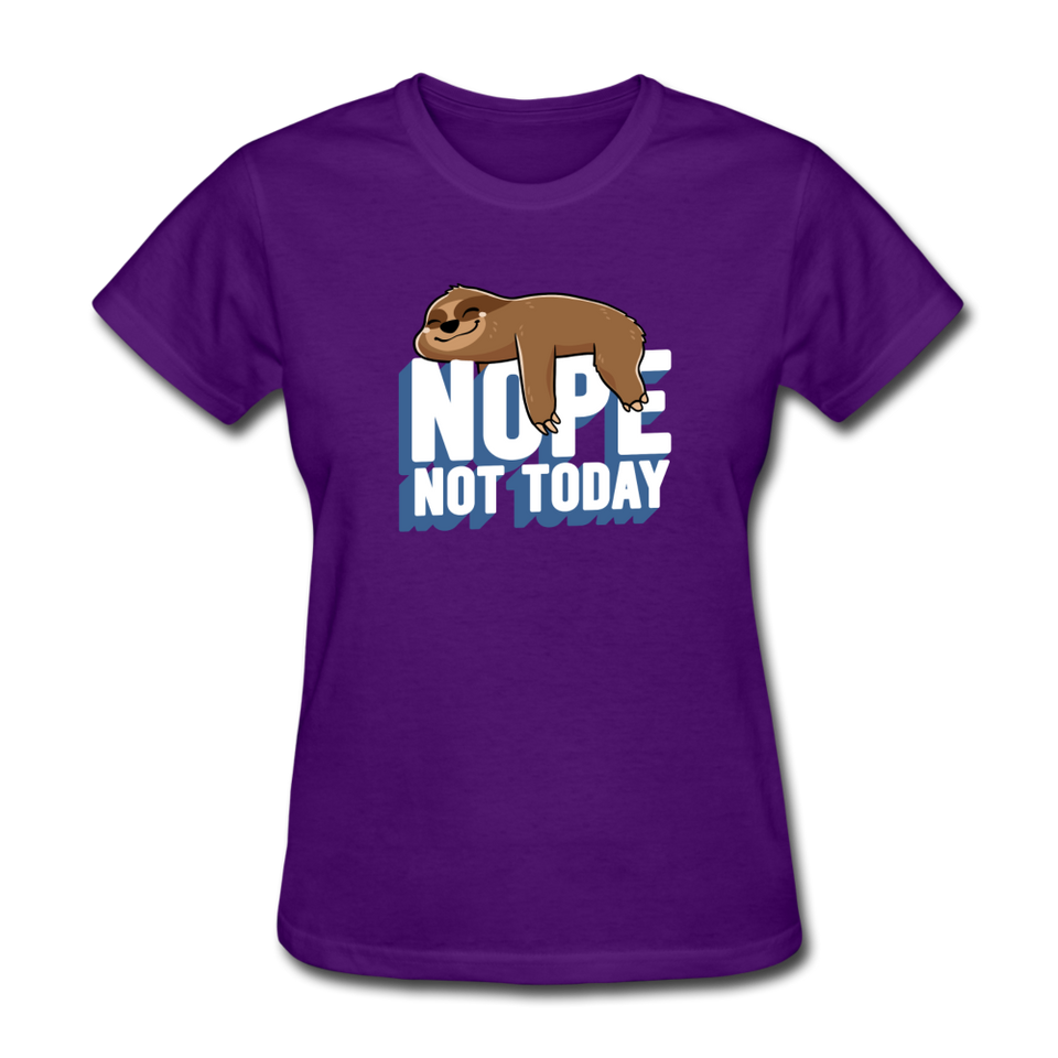 Nope, Not Today Lazy Sloth - purple