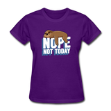 Nope, Not Today Lazy Sloth - purple