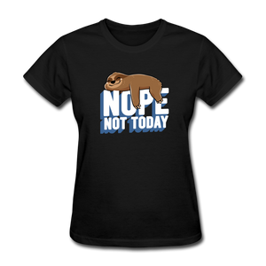 Nope, Not Today Lazy Sloth - black