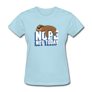 Nope, Not Today Lazy Sloth - powder blue