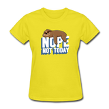 Nope, Not Today Lazy Sloth - yellow