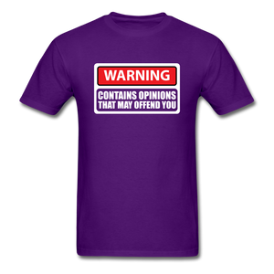 Warning Contains Opinions That May Offend You - purple
