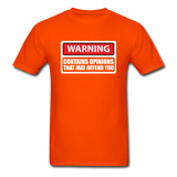 Warning Contains Opinions That May Offend You - orange