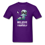 Believe In Yourself Cute Alien - purple