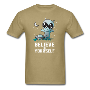 Believe In Yourself Cute Alien - khaki