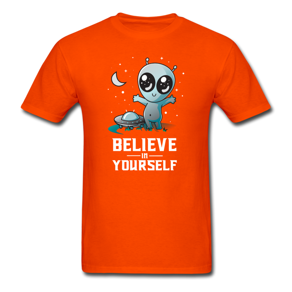 Believe In Yourself Cute Alien - orange