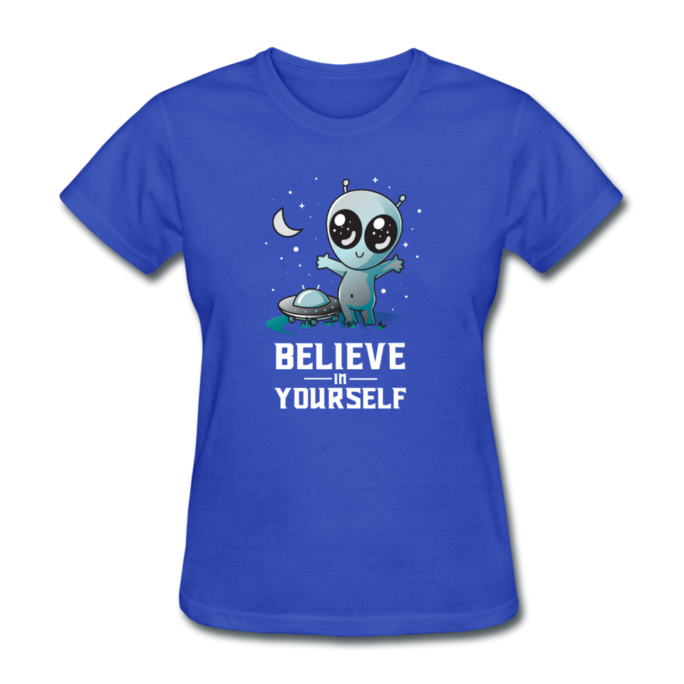 Believe In Yourself Cute Alien - royal blue
