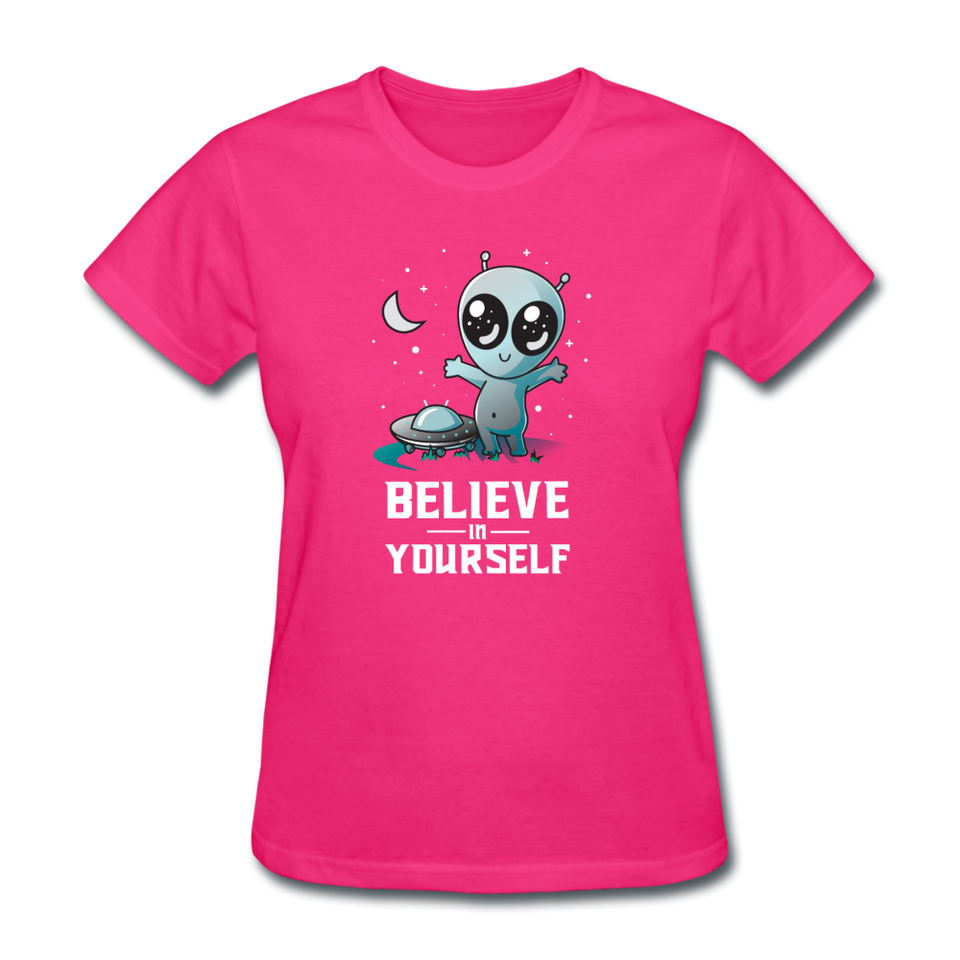 Believe In Yourself Cute Alien - fuchsia