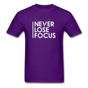 Never Lose Focus Men Motivational T-Shirt - purple