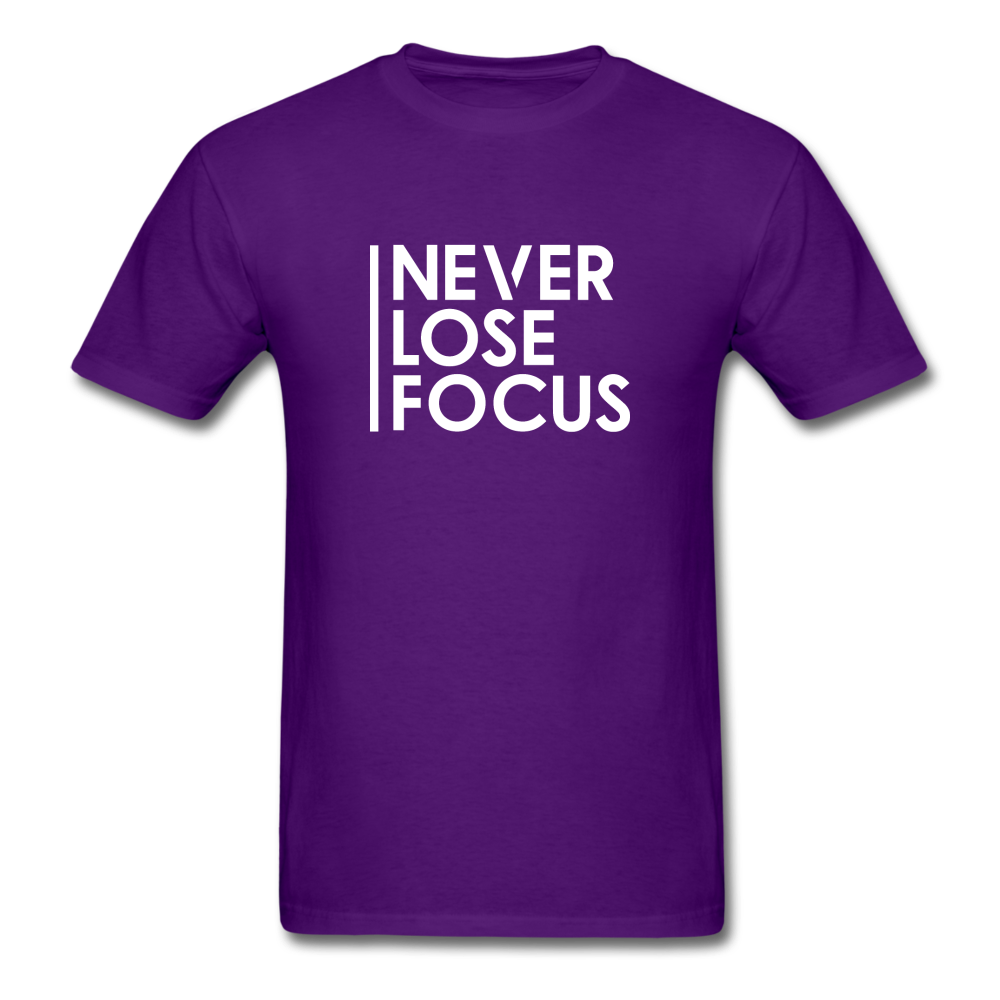 Never Lose Focus Men Motivational T-Shirt - purple