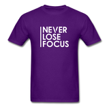 Never Lose Focus Men Motivational T-Shirt - purple