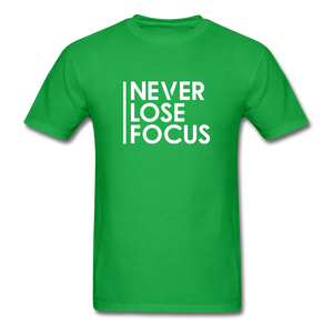 Never Lose Focus Men Motivational T-Shirt - bright green