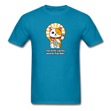 No One Cares Work Harder Men's Motivational T-Shirt - turquoise