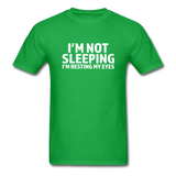 I'm Not Sleeping I'm Resting My Eyes Men's Funny T-Shirt - bright green