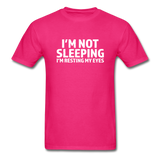 I'm Not Sleeping I'm Resting My Eyes Men's Funny T-Shirt - fuchsia