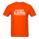 I'm Not Sleeping I'm Resting My Eyes Men's Funny T-Shirt - orange