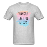 Thankful Grateful Blessed Men's T-Shirt - heather gray