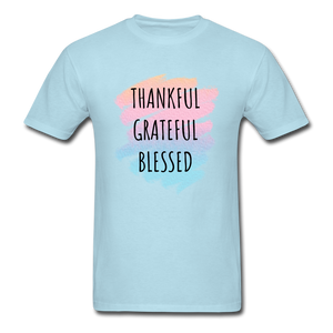 Thankful Grateful Blessed Men's T-Shirt - powder blue