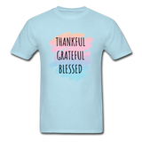 Thankful Grateful Blessed Men's T-Shirt - powder blue