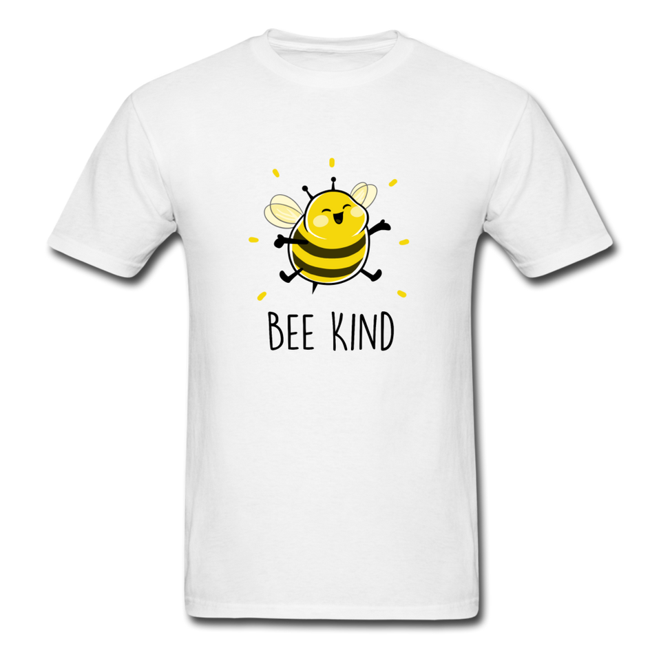 Bee Kind Men's Cute T-Shirt - white